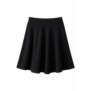 Ann Taylor Black Knit A-Line Skater Skirt Women's L | Stretch Classic